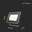 10W LED PROIETTORE SMD F-SERIES CORPO NERO 4000K