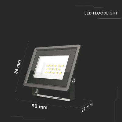 10W LED PROIETTORE SMD F-SERIES CORPO NERO 4000K