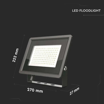 100W LED PROIETTORE SMD F-SERIES CORPO NERO 4000K