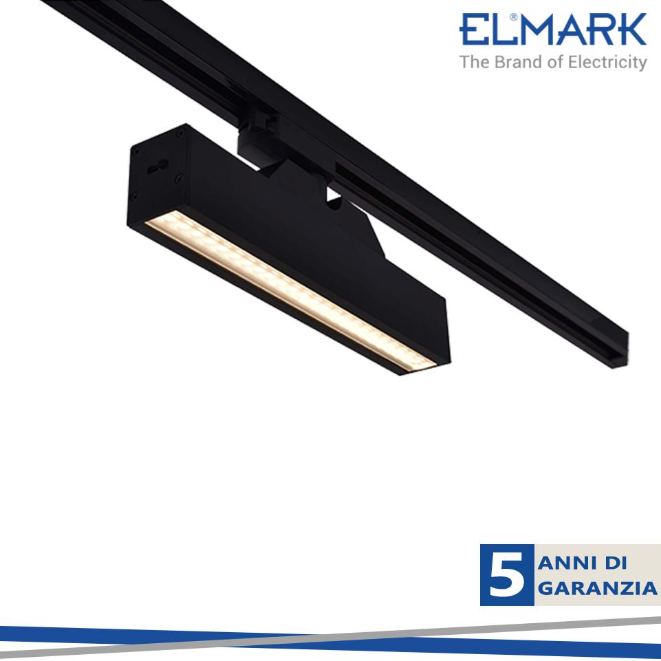 TRACK LIGHT T30 4-LINES 12W 30D CCT BLACK