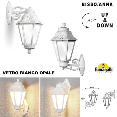 BISSO/ANNA BIANCO UP & DOWN VETRO OPALE  E27