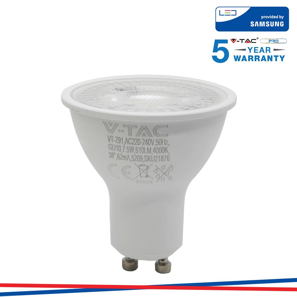 LED FARETTO SAMSUNG CHIP GU10 7.5W 38    6500K