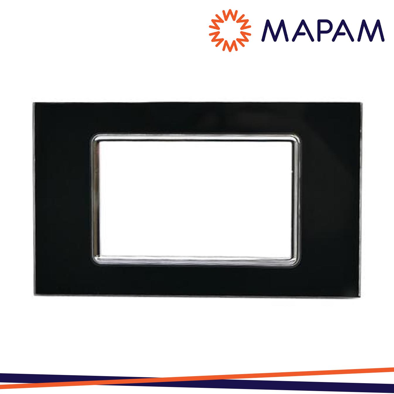 PLACCA VETRO ART 8003BL-2 3P NERO