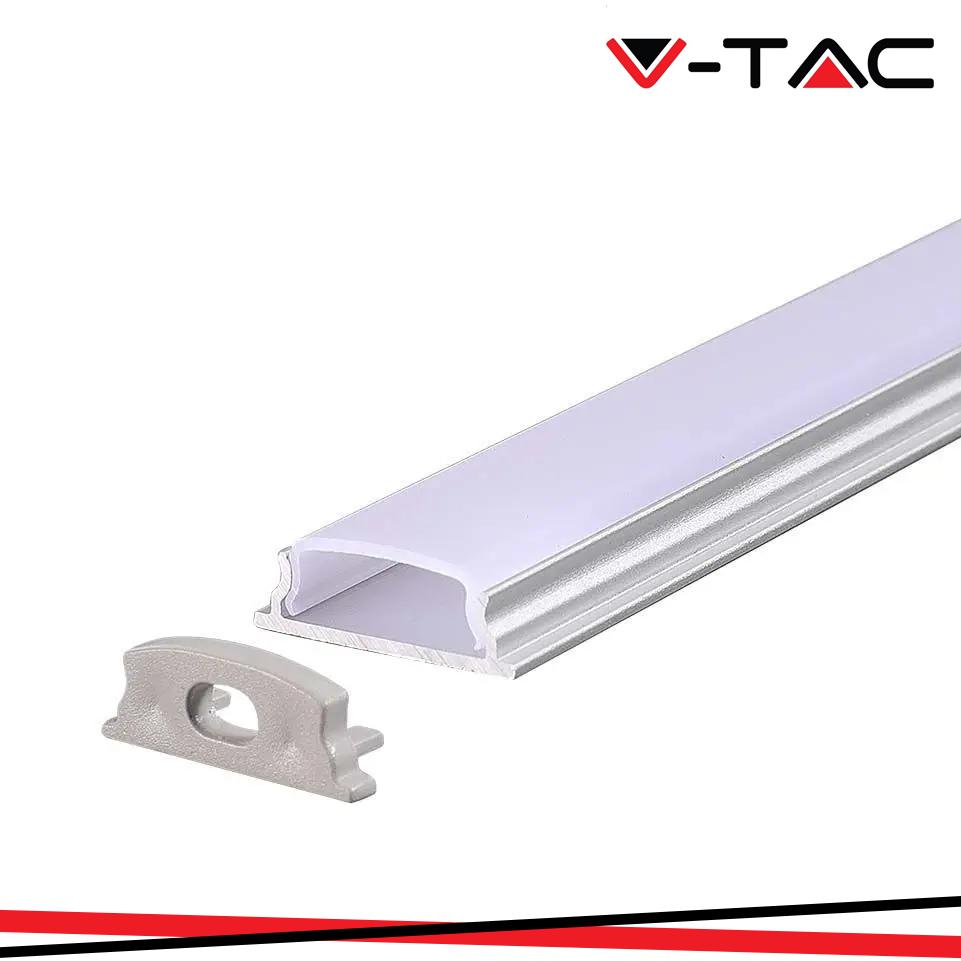 PROFILO IN ALLUMINIO FLESSIBILE COLORE BIANCO PER STRISCIA  LED COPERTURA SATINATA 2000*18*6MM
