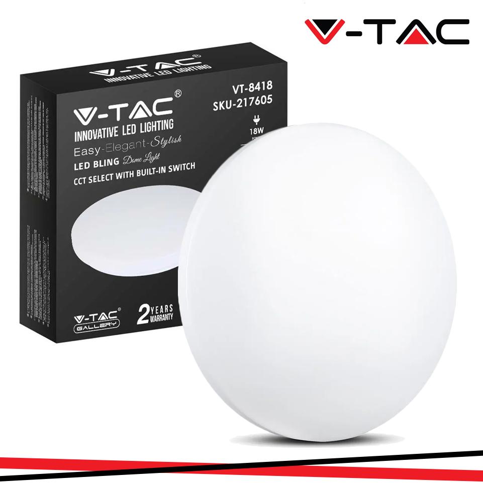 18W PLAFONIERA LED ROTONDA  CON INTERRUTTORE CAMBIA COLORE 3 IN 1 SATINATA
