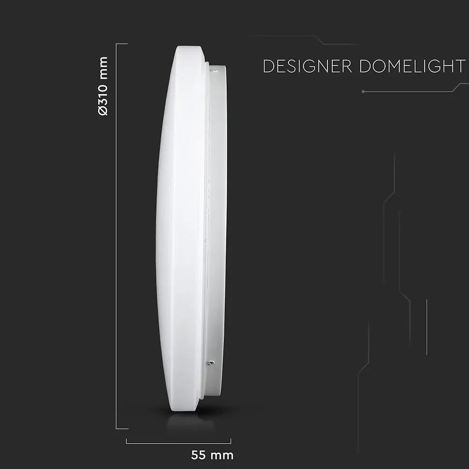 18W PLAFONIERA LED ROTONDA  CON INTERRUTTORE CAMBIA COLORE 3 IN 1 SATINATA