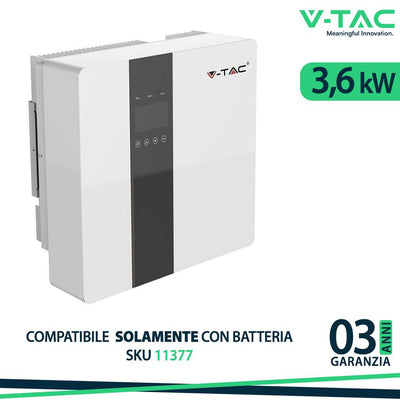 3.6KW INVERTER SOLARE IBRIDO ON/OFF MONOFASE 3 ANNI DI GARANZIA IP65