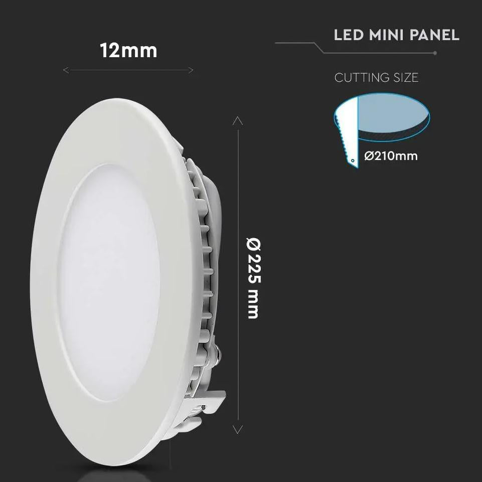 18W LED PREMIUM  FARETTO LED CHIP SAMSUNG DA INCASSO ROUND 6400K