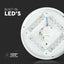 24W PLAFONIERA LED ROTONDA  CON INTERRUTTORE CAMBIA COLORE 3 IN 1 SATINATA