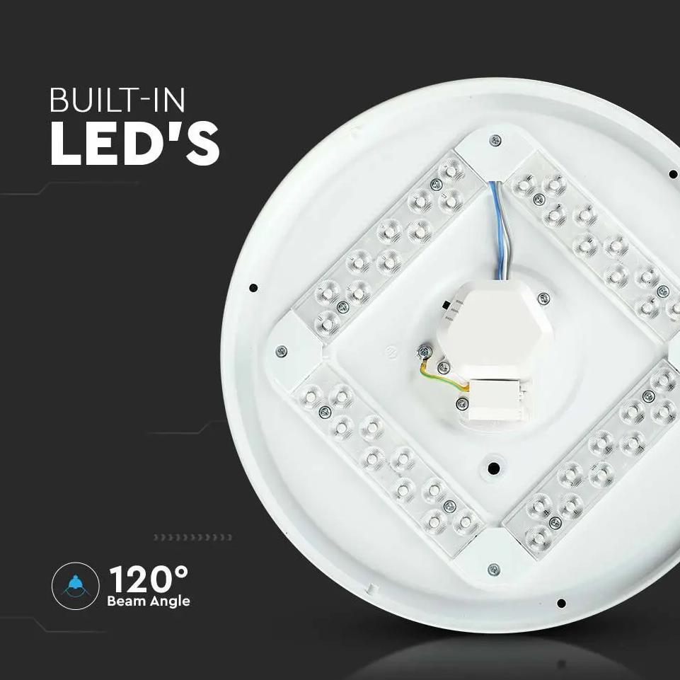 24W PLAFONIERA LED ROTONDA  CON INTERRUTTORE CAMBIA COLORE 3 IN 1 SATINATA