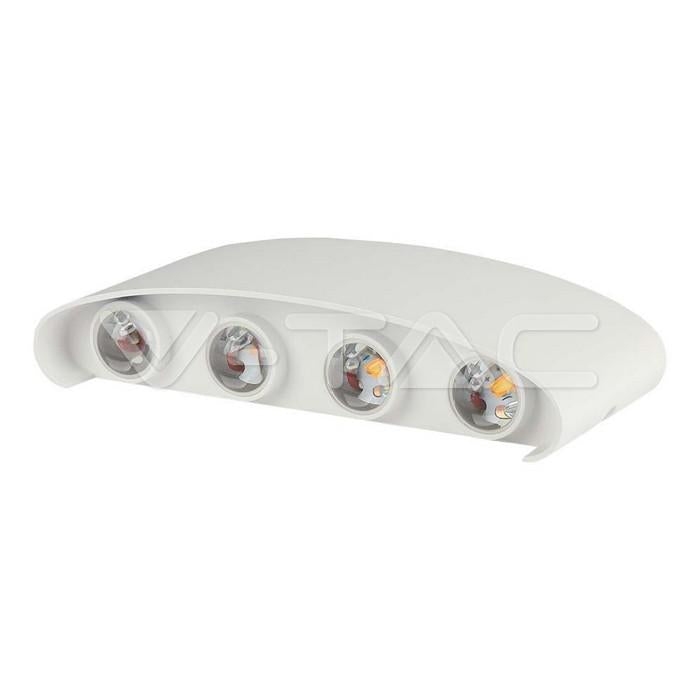 7W LAMPADA LED DA MURO CORPO BIANCO IP54 3000K