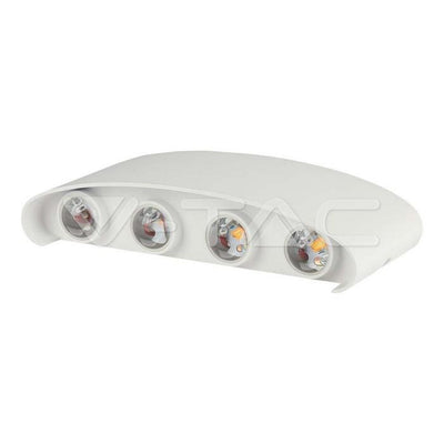 7W LAMPADA LED DA MURO CORPO BIANCO IP54 3000K