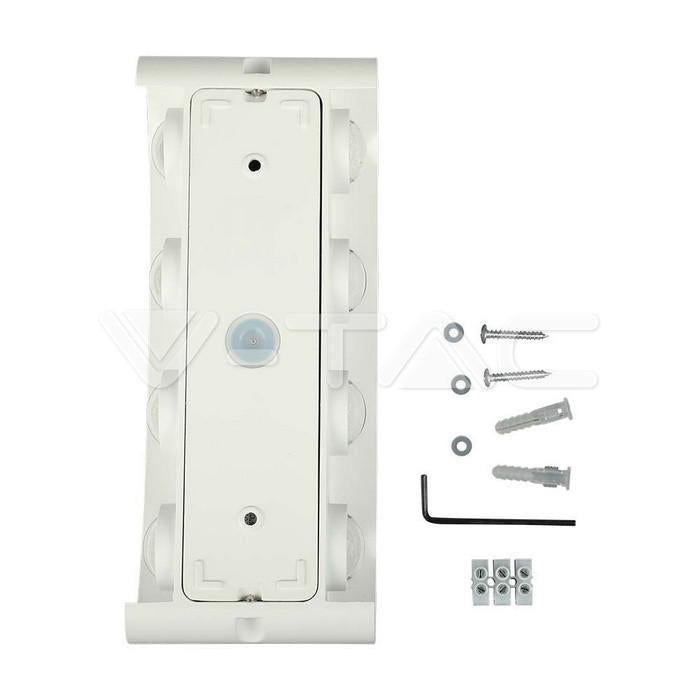 7W LAMPADA LED DA MURO CORPO BIANCO IP54 3000K