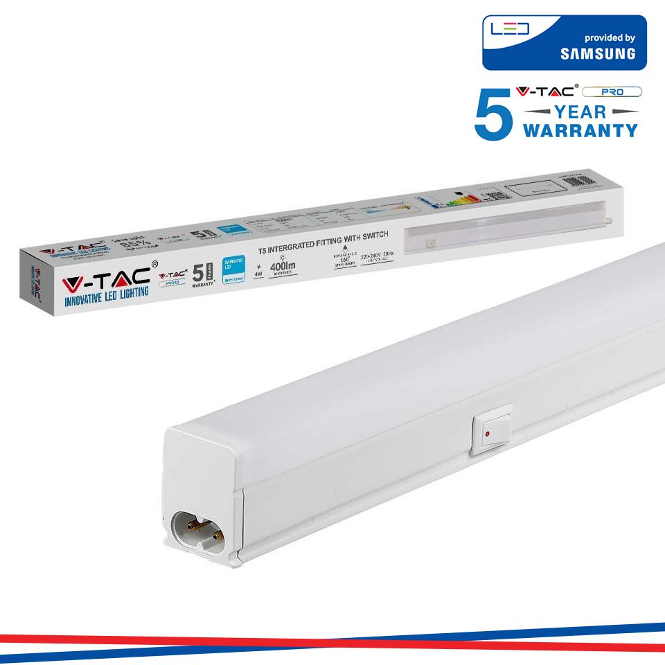 4W LED BATTEN FITTING QUADRATA SAMSUNG CHIP T5 30CM 4000K