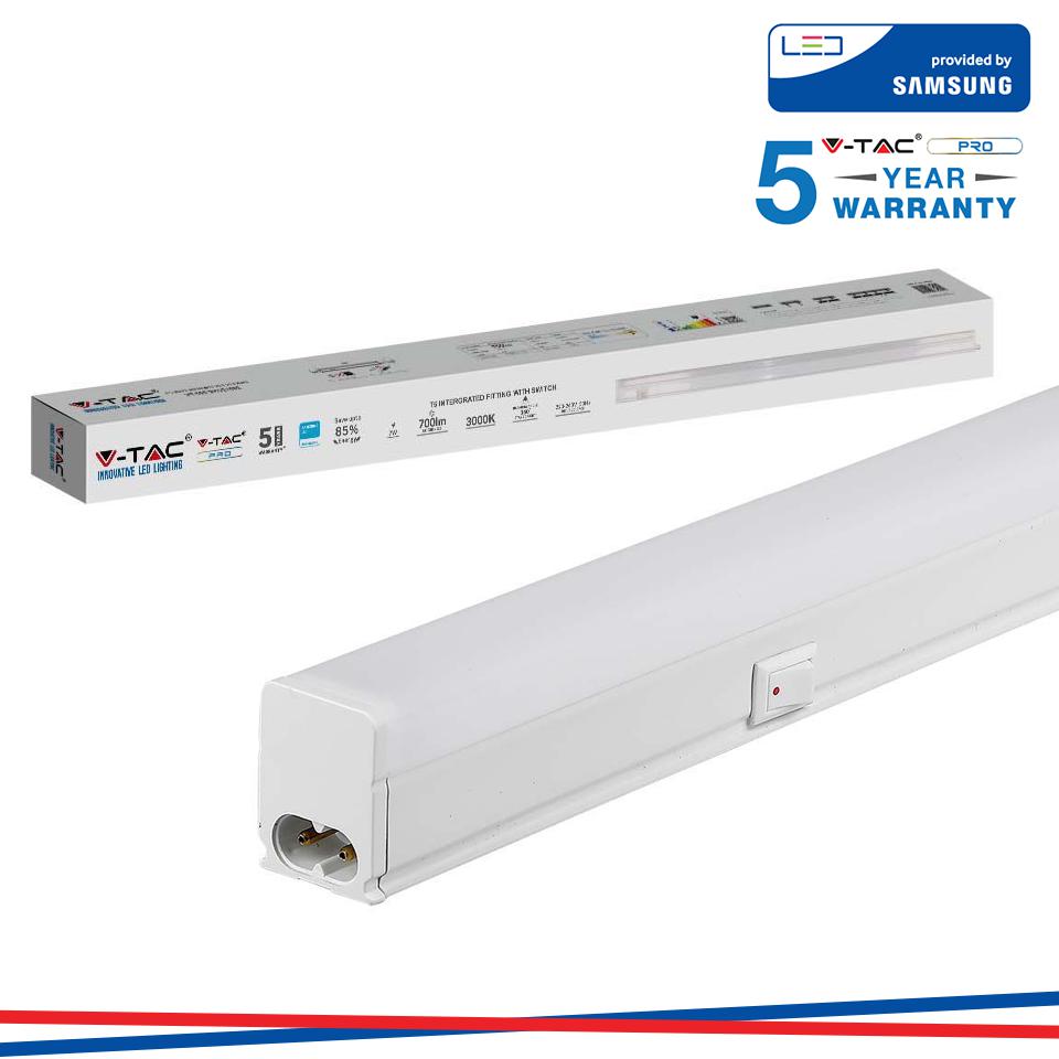 7W LED BATTEN FITTING QUADRATA SAMSUNG CHIP T5 60CM 3000K