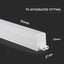 7W LED BATTEN FITTING QUADRATA SAMSUNG CHIP T5 60CM 3000K