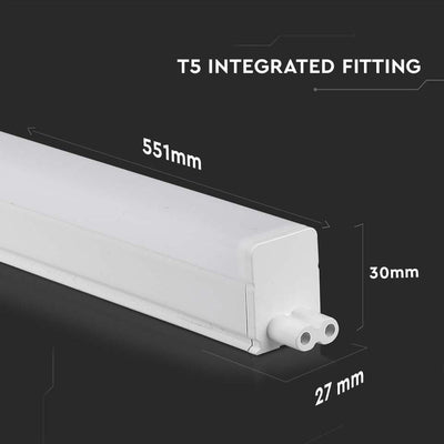 7W LED BATTEN FITTING QUADRATA SAMSUNG CHIP T5 60CM 3000K