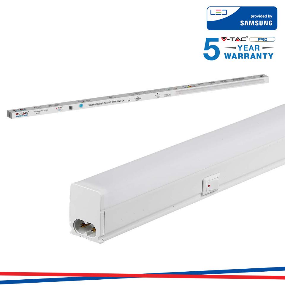 16W LED BATTEN FITTING QUADRATA SAMSUNG CHIP T5 120CM 4000K