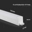 16W LED BATTEN FITTING QUADRATA SAMSUNG CHIP T5 120CM 4000K
