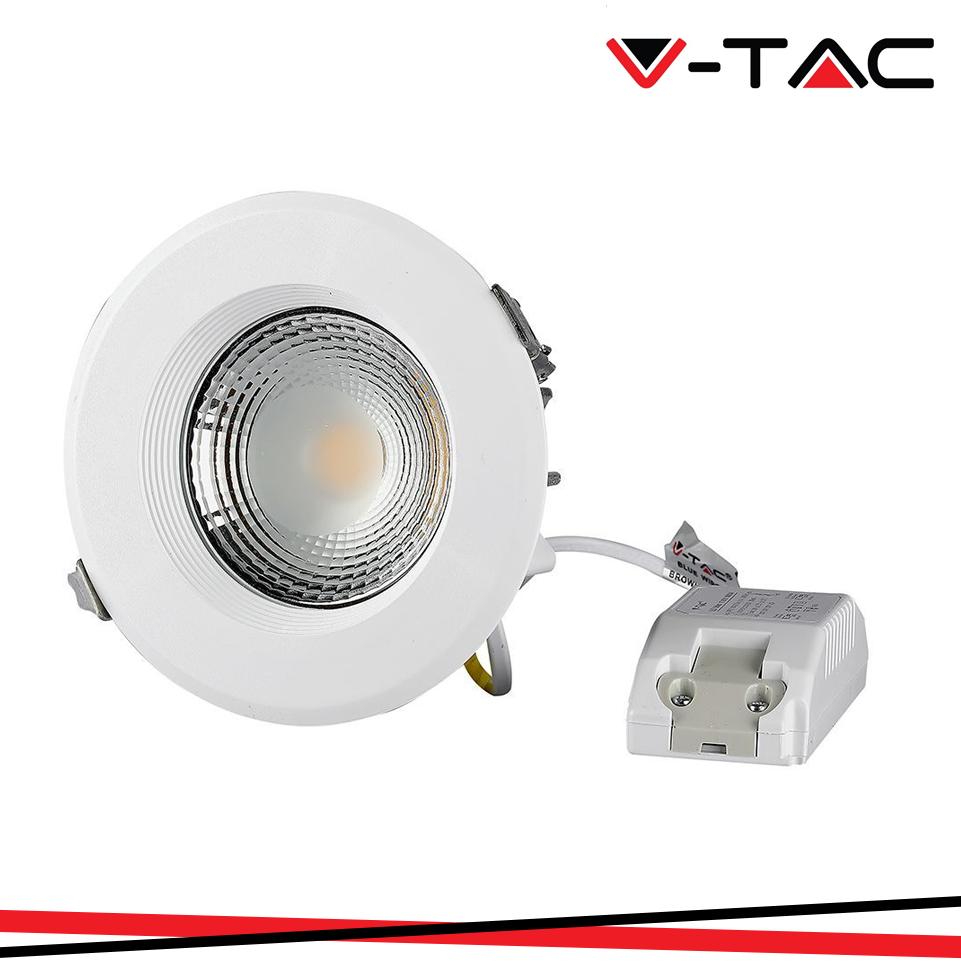 30W LED COB FARETTO LED DA INACASSO COB ROTONROTONDO 6500K