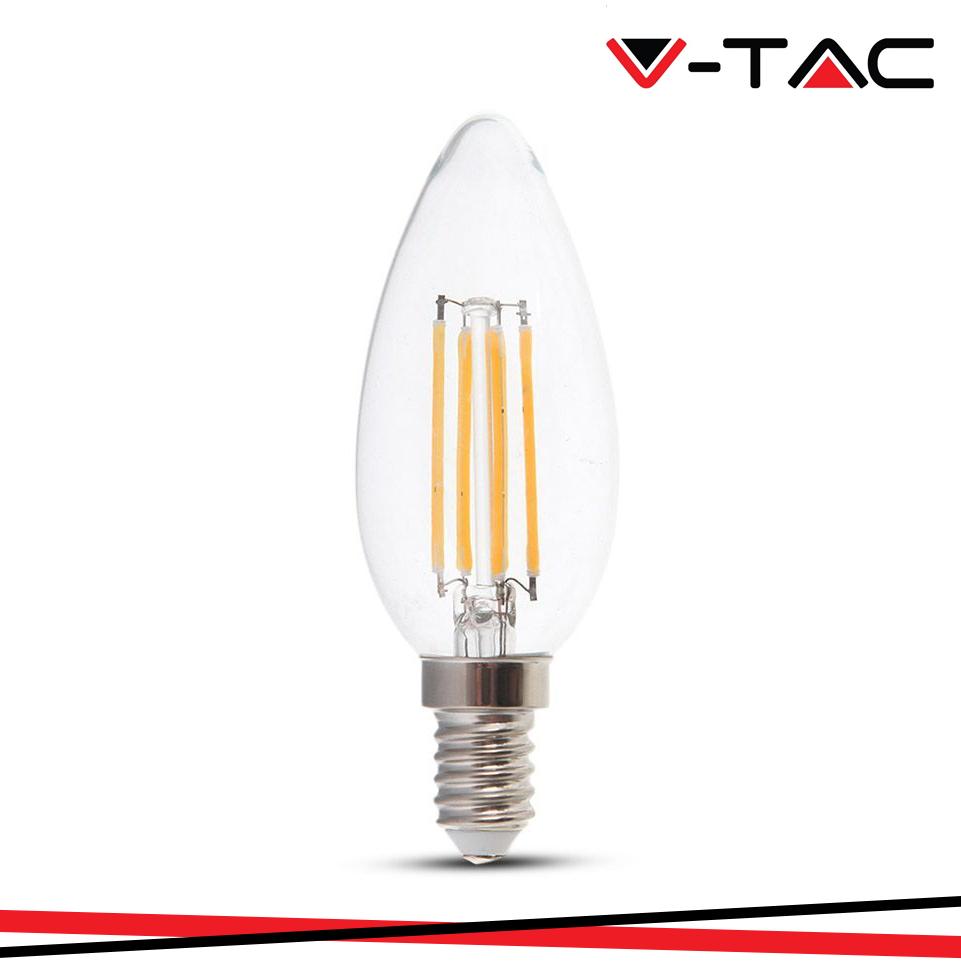 LED LAMPADINA 4W FILAMENTO E14 CLEAR COVER CANDELA 3000K