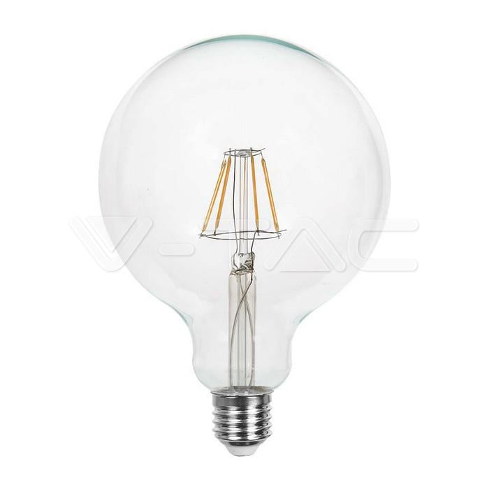 LED LAMPADINA 6W FILAMENTO E27 G125 CLEAR COVER   3000K