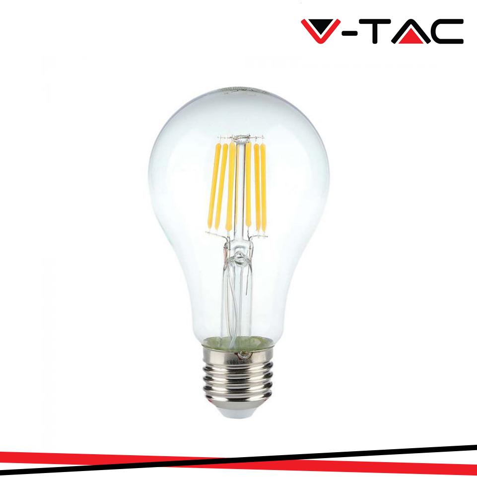 LED LAMPADINA 10W FILAMENTO E27 A60 CLEAR COVER 4000K
