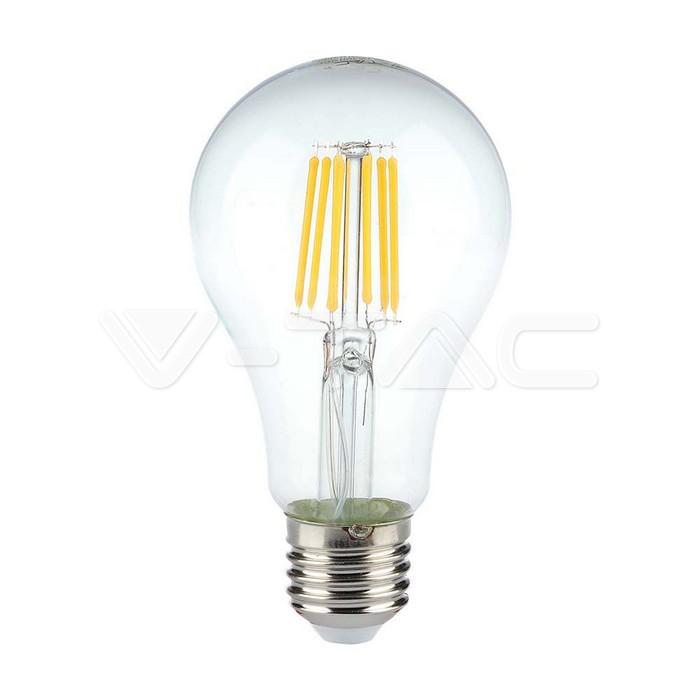 LED LAMPADINA 10W FILAMENTO E27 A60 CLEAR COVER 6500K