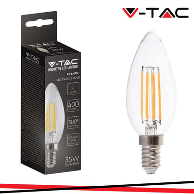 LED LAMPADINA 4W FILAMENTO E14 CLEAR COVER CANDELA 6500K