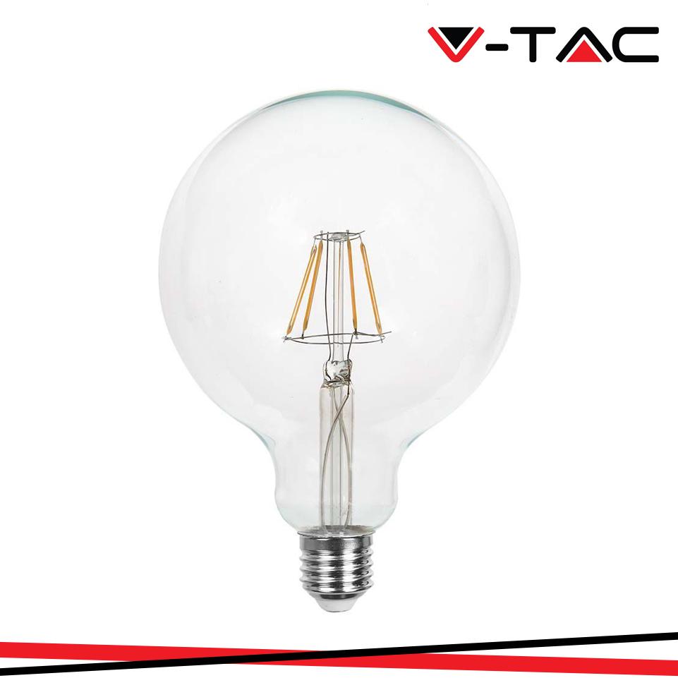 LED LAMPADINA 10W FILAMENTO   E27 G125 CLEAR COVER   3000K