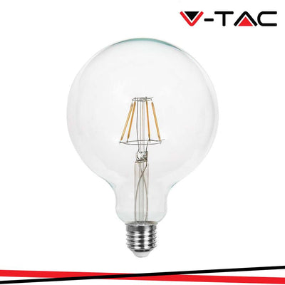 LED LAMPADINA 10W FILAMENTO   E27 G125 CLEAR COVER   6500K
