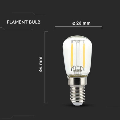 LED LAMPADINA 2W FILAMENTO E14 ST26 3000K