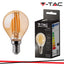 LED LAMPADINA 4W FILAMENTO   E14 P45 AMBER COVER 2200K