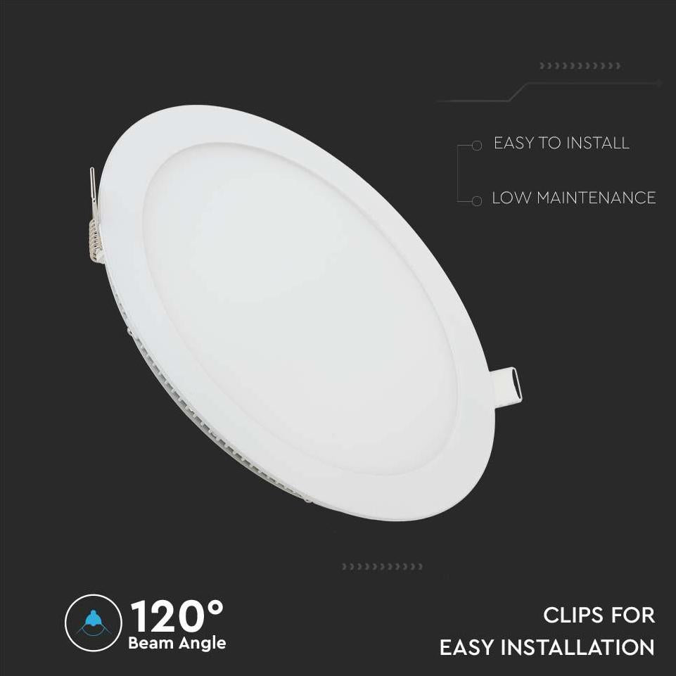 6W LED MINI PANNELLO CORPO ROTONDO 3000K