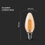 LED LAMPADINA 4W FILAMENTO E14 AMBER COVER CANDELA LAMPADINA 2200K