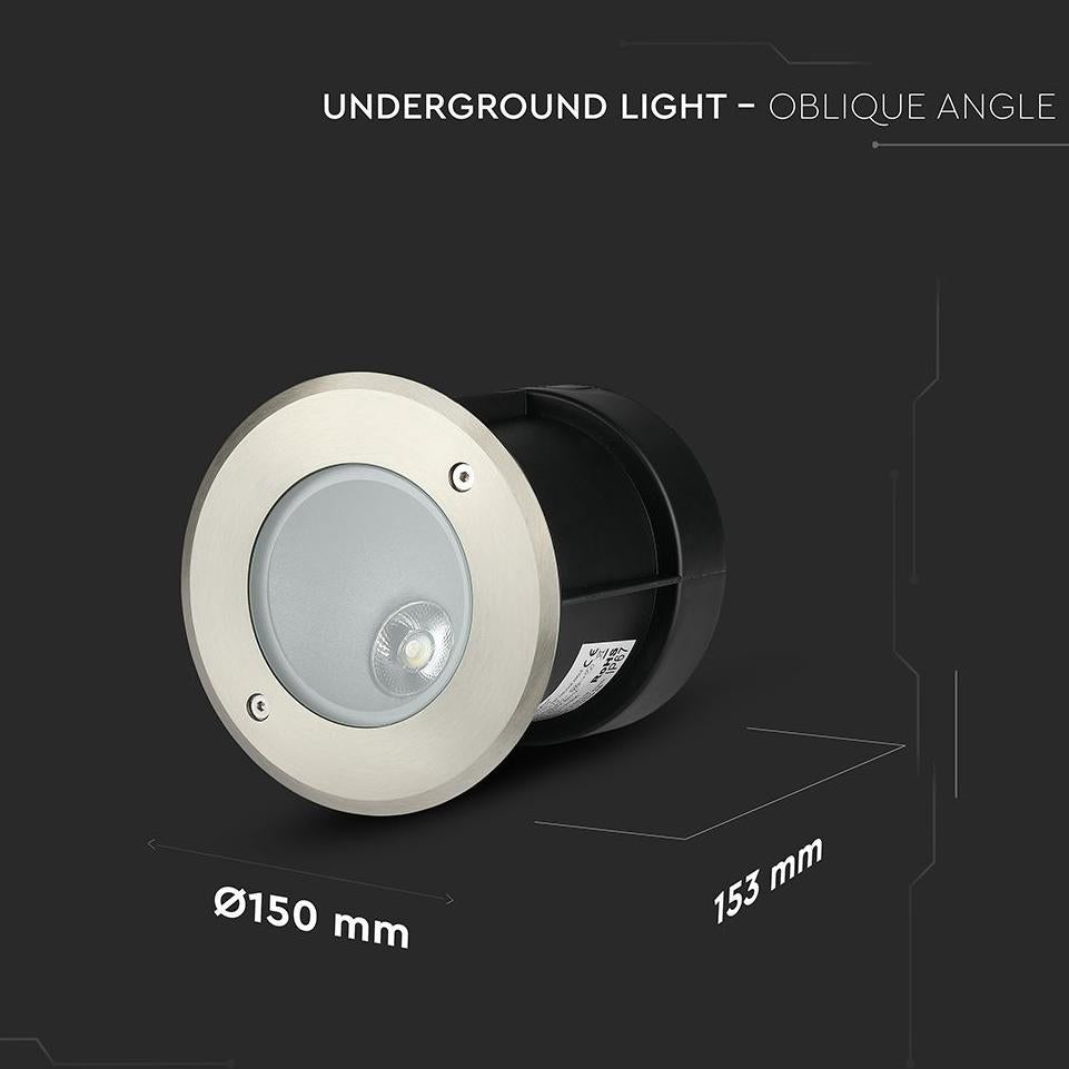 8W LED COB UNDERGROUND LIGHT OBLIQUE ANGLE 35 D 4000K