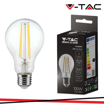LED LAMPADINA 12W FILAMENTO E27 A60 CLEAR COVER 3000K