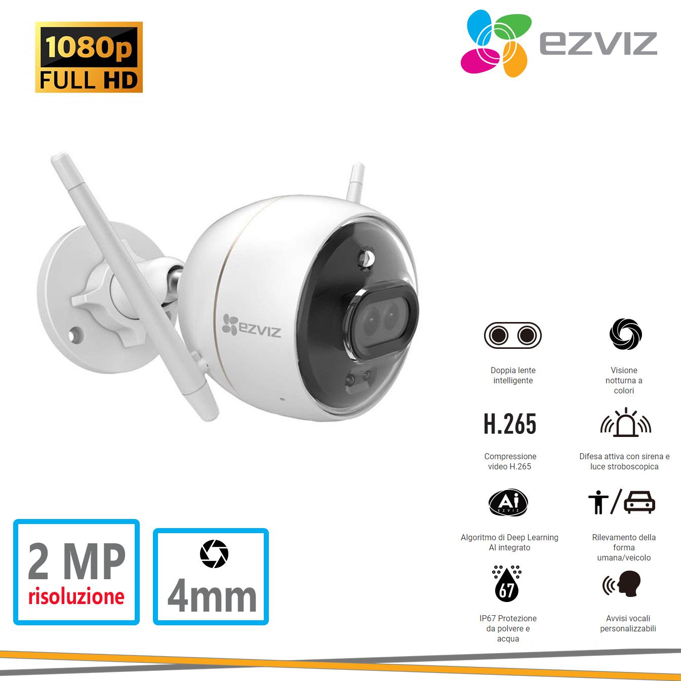 TELECAMERA 4MM 2MP WI-FI IP67   EZVIZ