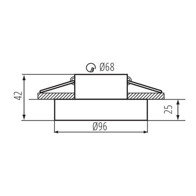 FARETTO INCASSO ELICEO DSO W/G - KANLUX