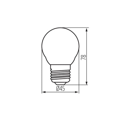 LAMPADINA LED XLED G45 E27 6W-WW - KANLUX