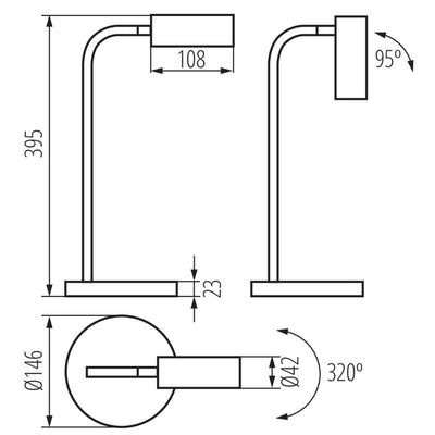 LAMPADA DA SCRIVANIA LED LEADIE LED B - KANLUX