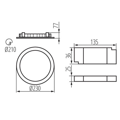 INCASSO TIBERI PRO 40W-940-B - KANLUX