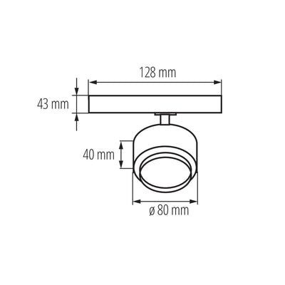 PROIETTORE PER BINARIO BTLW 18W-940-W - KANLUX