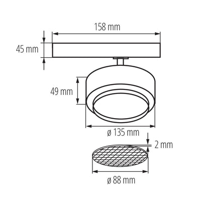 PROIETTORE PER BINARIO BTL 38W-940-B - KANLUX