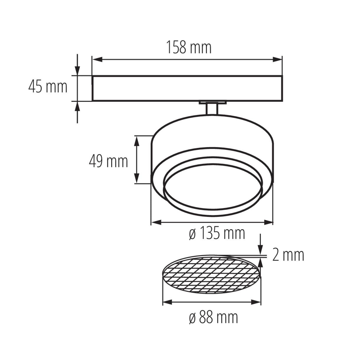 PROIETTORE PER BINARIO BTL 38W-940-B - KANLUX