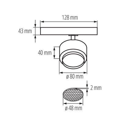 PROIETTORE PER BINARIO BTL 18W-940-W - KANLUX