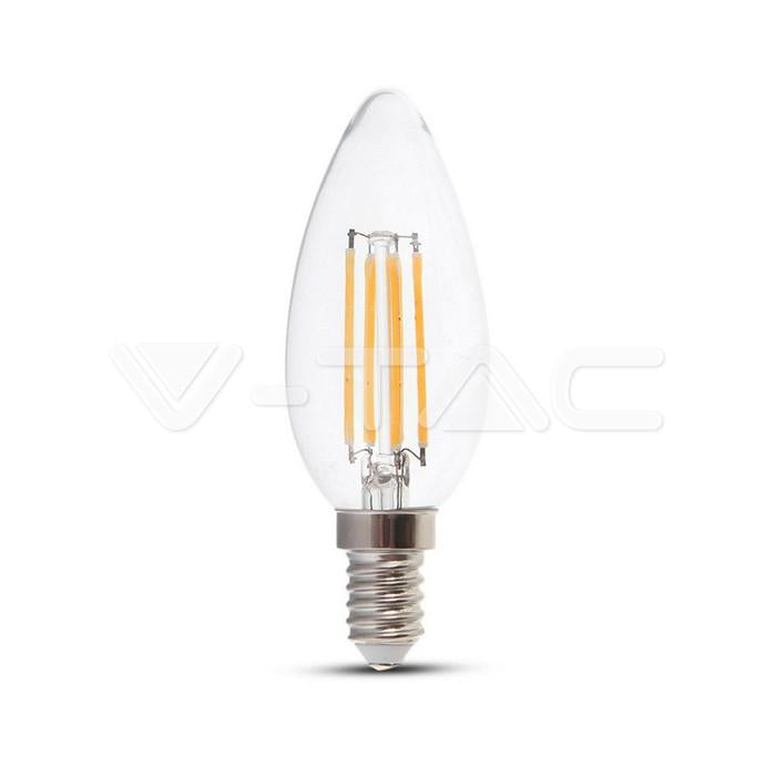LED LAMPADINA 4W FILAMENTO E14 CLEAR COVER CANDELA DIMMERABILE 3000K