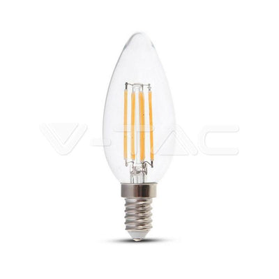 LED LAMPADINA 4W FILAMENTO E14 CLEAR COVER CANDELA DIMMERABILE 3000K