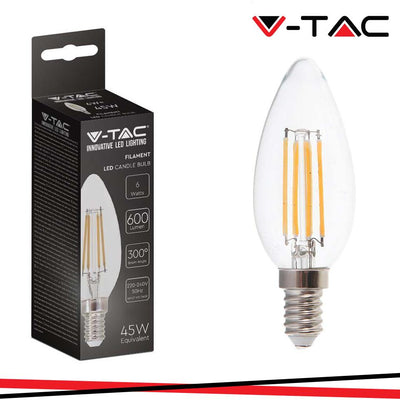LED LAMPADINA 6W FILAMENTO E14 CLEAR COVER CANDELA 4000K