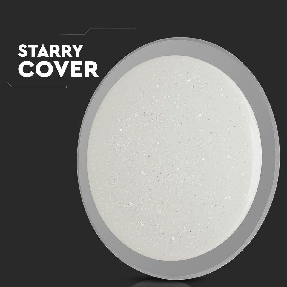 30W-60W-30W LED PLAFONIERA LED ROTONDA 60W CON TELECOMANDO CAMBIA COLORE 3 IN 1 EFFETTO STELLATO D: DIMMERABILE